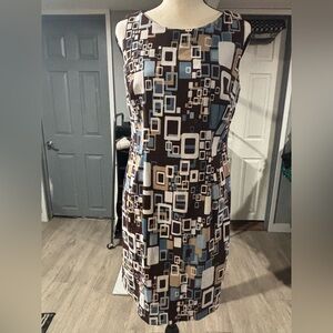 Chic Asymmetrical Dress Multicolor